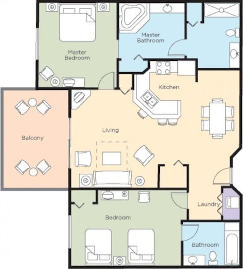 Bonnet Creek 2 Bedroom Deluxe 奥兰多 外观 照片